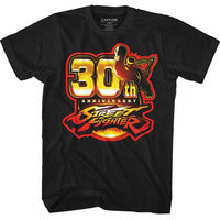 Thumbnail for STREET FIGHTER-SF30-BLACK ADULT S/S TSHIRT