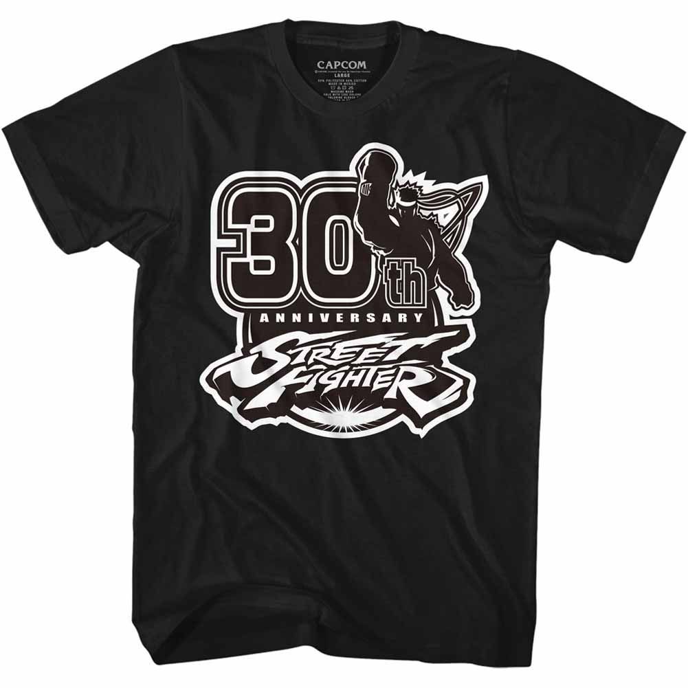 STREET FIGHTER-SF30BW-BLACK ADULT S/S TSHIRT