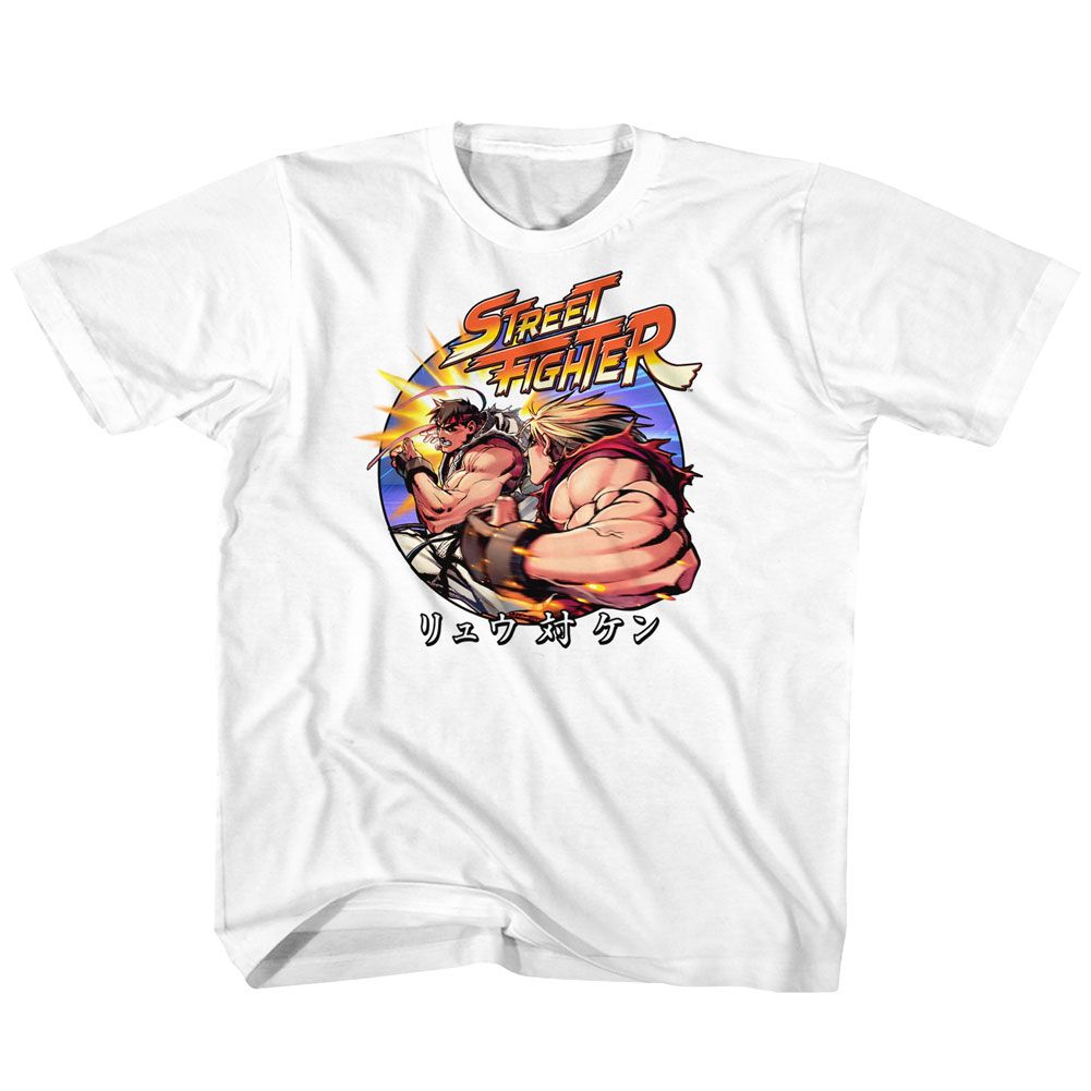 STREET FIGHTER-RYU VS KEN-WHITE YOUTH S/S TSHIRT