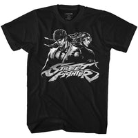 Thumbnail for STREET FIGHTER-TWO DUDES-BLACK ADULT S/S TSHIRT