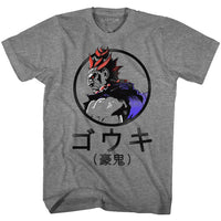 Thumbnail for STREET FIGHTER-GOUKI-GRAPHITE HEATHER ADULT S/S TSHIRT