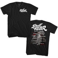 Thumbnail for STREET FIGHTER-RELEASE DATES-BLACK ADULT S/S TSHIRT
