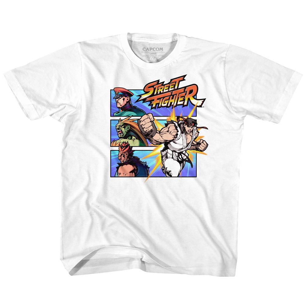 STREET FIGHTER-FIGHT A GUY-WHITE YOUTH S/S TSHIRT