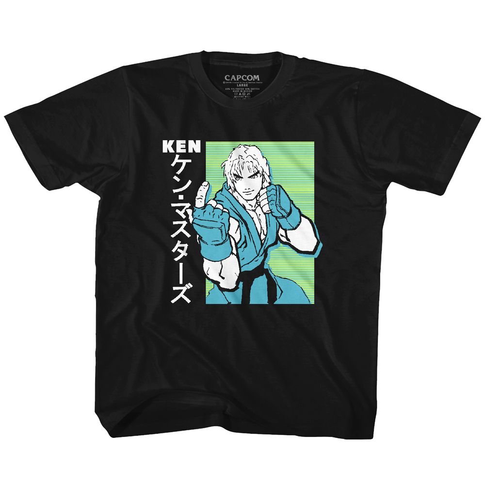 STREET FIGHTER-KEN-BLACK YOUTH S/S TSHIRT