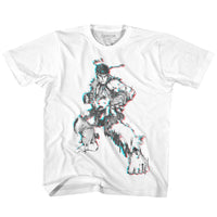 Thumbnail for STREET FIGHTER-GLITCH FIGHTER-WHITE YOUTH S/S TSHIRT