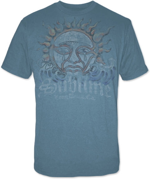 BLUE MENS SUN MENS T-SHIRT