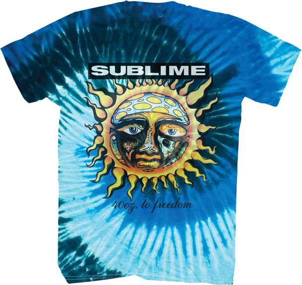 40 OZ TO FREEDOM BLUE TIE DYE MENS T-SHIRT