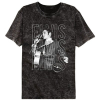 Thumbnail for SUN RECORDS ELVIS-SUN RECORDS ELVIS REPEAT-MINERAL WASH BLACK ADULT S/S TSHIRT