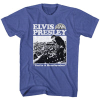 Thumbnail for ELVIS SUN RECORDS-ELVIS HEARTBREAKER-ROYAL HEATHER ADULT S/S TSHIRT