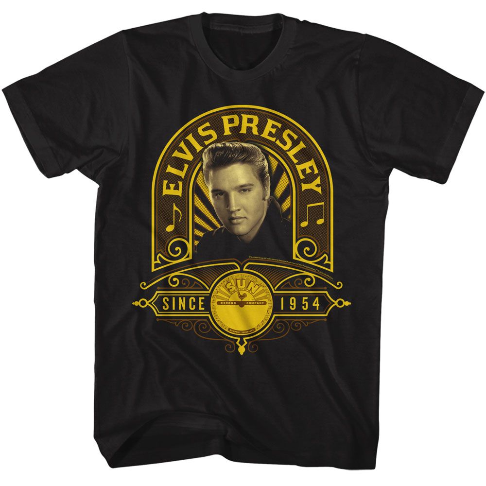ELVIS SUN RECORDS-ELVIS SUN SINCE 54-BLACK ADULT S/S TSHIRT