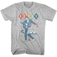 Thumbnail for ELVIS SUN RECORDS-ELVIS SUN RECORDS RETRO SHAPES-GRAY HEATHER ADULT S/S TSHIRT