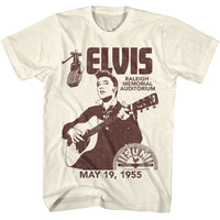 Thumbnail for ELVIS SUN RECORDS-ELVIS SUN RECORDS RALEIGH AUDITORIUM-NATURAL ADULT S/S TSHIRT