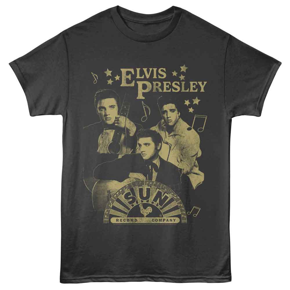 Elvis Presley - Elvis Sun Records Photo Collage T-Shirt