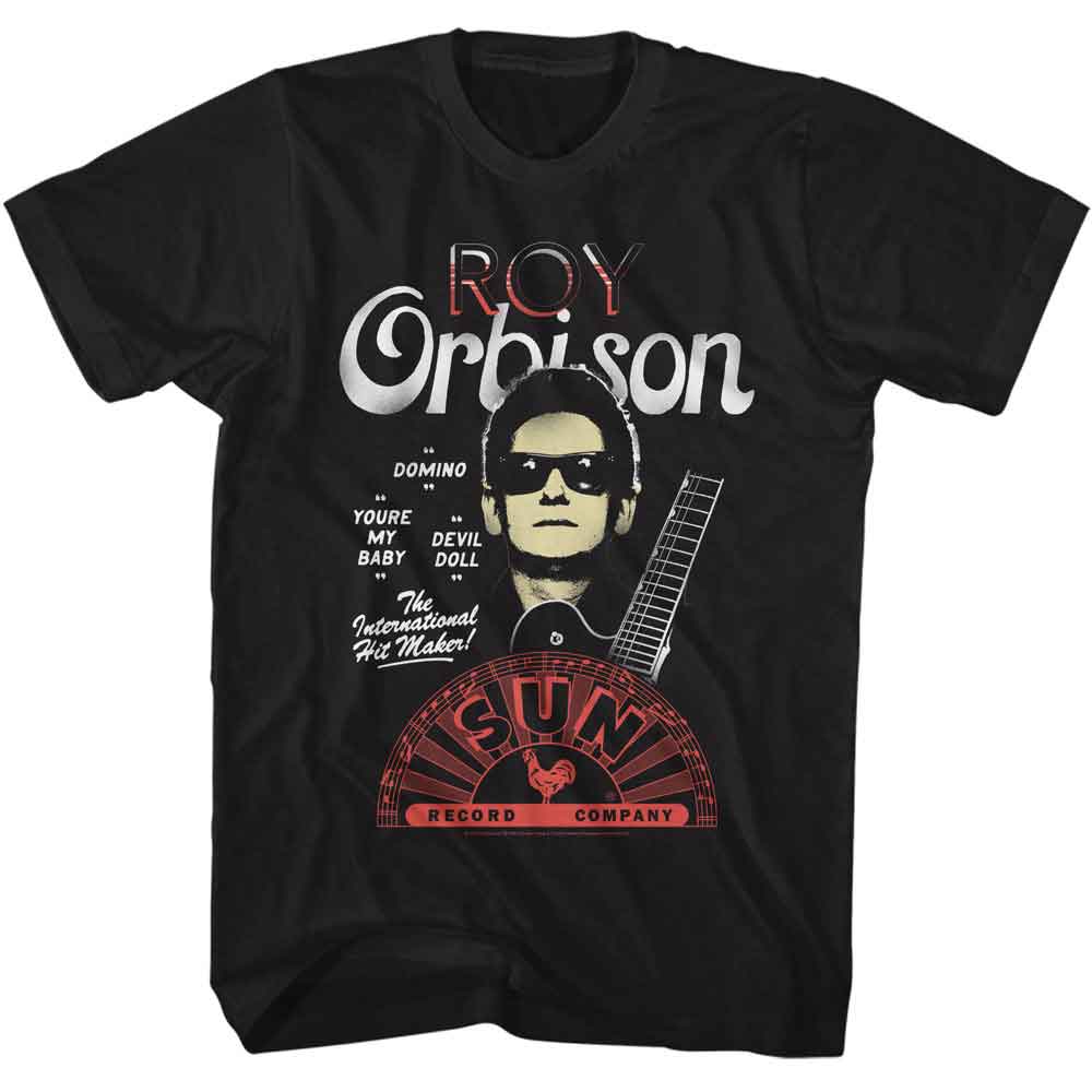 SUN RECORDS-SUN RECORDS ROY ORBISON GUITAR SHADES-BLACK ADULT S/S TSHIRT