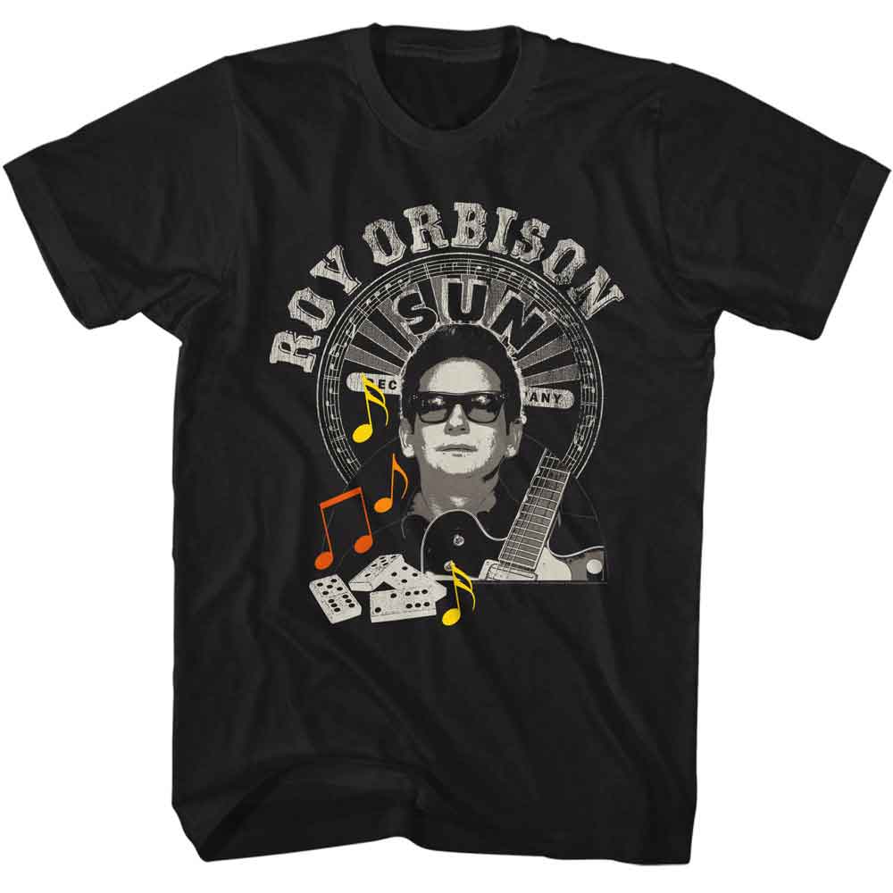 SUN RECORDS-SUN RECORDS ROY ORBISON DOMINOS-BLACK ADULT S/S TSHIRT