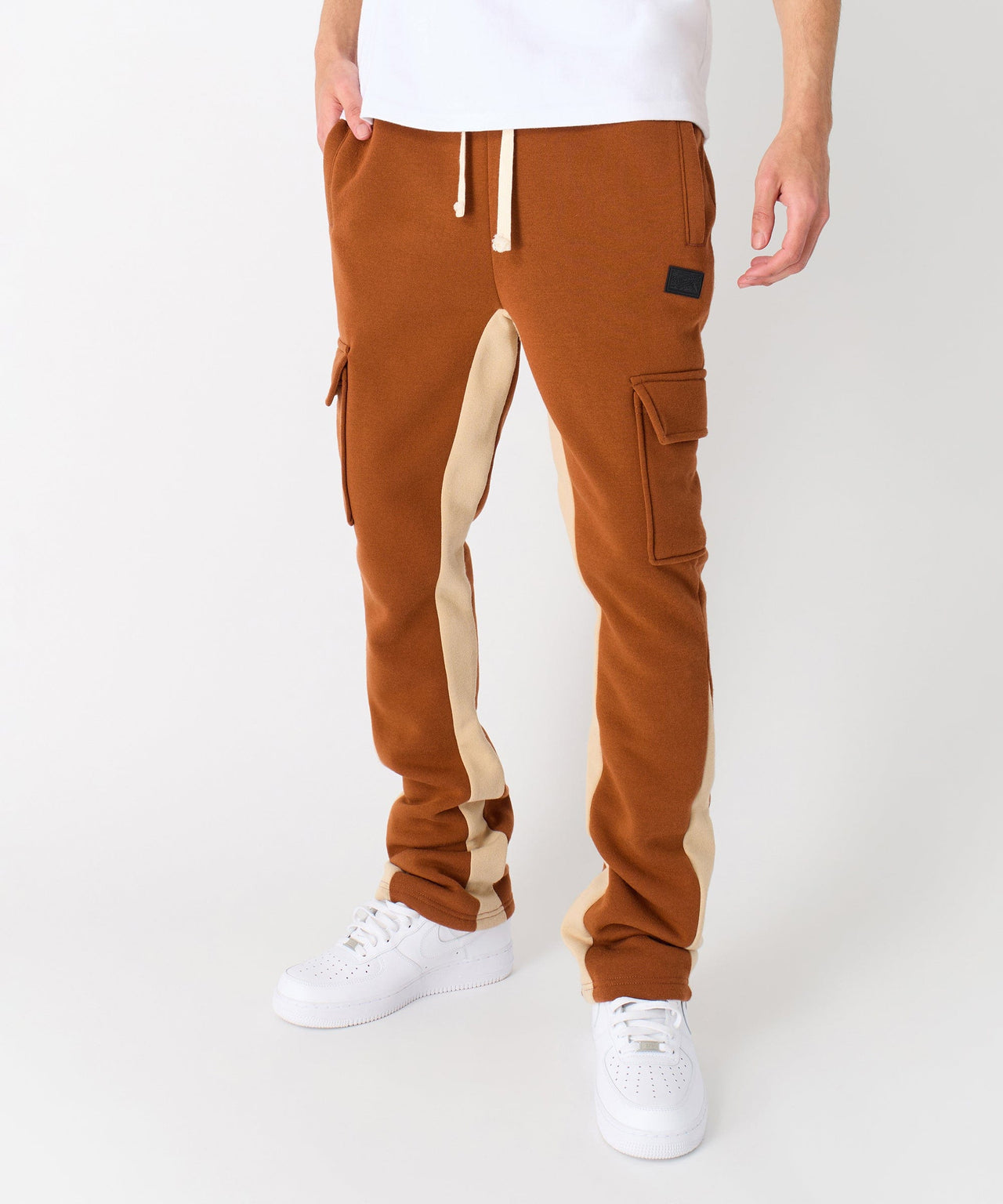 Stacked Fleece Sweatpant - Brown