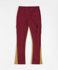 Thumbnail for Stacked Fleece Sweatpant - Burgundy