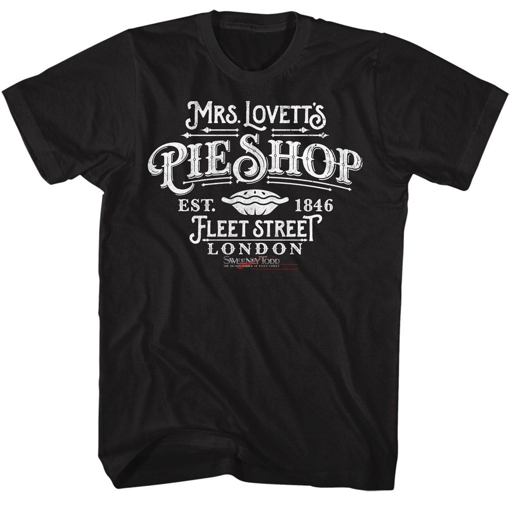 SWEENEY TODD-SWEENEY TODD LOVETTS PIE SHOP-BLACK ADULT S/S TSHIRT