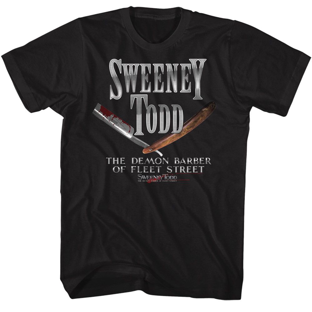 SWEENEY TODD-SWEENEY TODD REALISTIC RAZOR-BLACK ADULT S/S TSHIRT