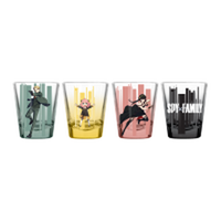 Thumbnail for Spy X Family Family Trio And Logo  4pc. 1.5oz. Mini Glass Set 4x1 – 24 pc ppk ($6.00 each)
