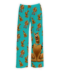 Thumbnail for Adult Scooby-Doo pajama pants with colorful Scooby-Doo character prints and playful poses – Warner Bros. Discovery