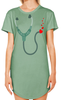 Thumbnail for BRIEF INSANITY Nurse Life Nightshirt
