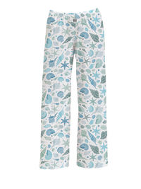 Thumbnail for BRIEF INSANITY Seashell Pattern Pajama Pants