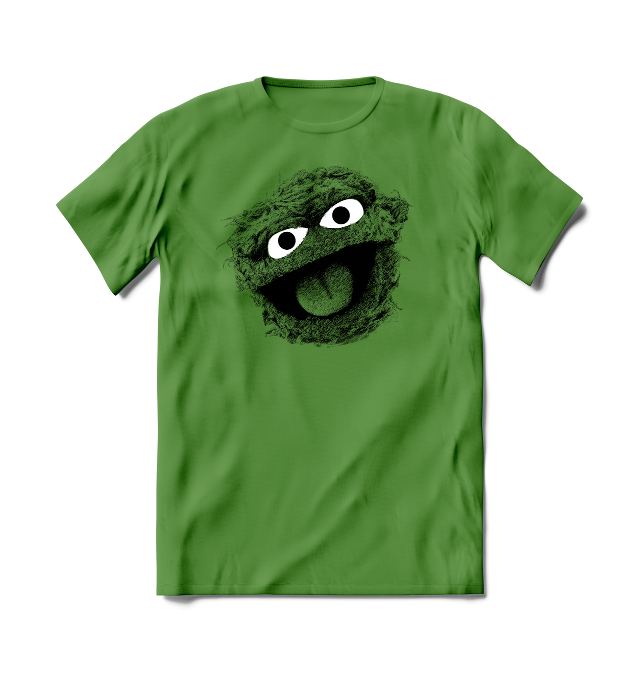 BRIEF INSANITY Sesame Street Oscar the Grouch Short Sleeve Shirt