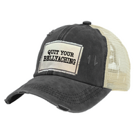 Thumbnail for BRIEF INSANITY Quit Your Belly Achin - Vintage Distressed Trucker Adult Hat