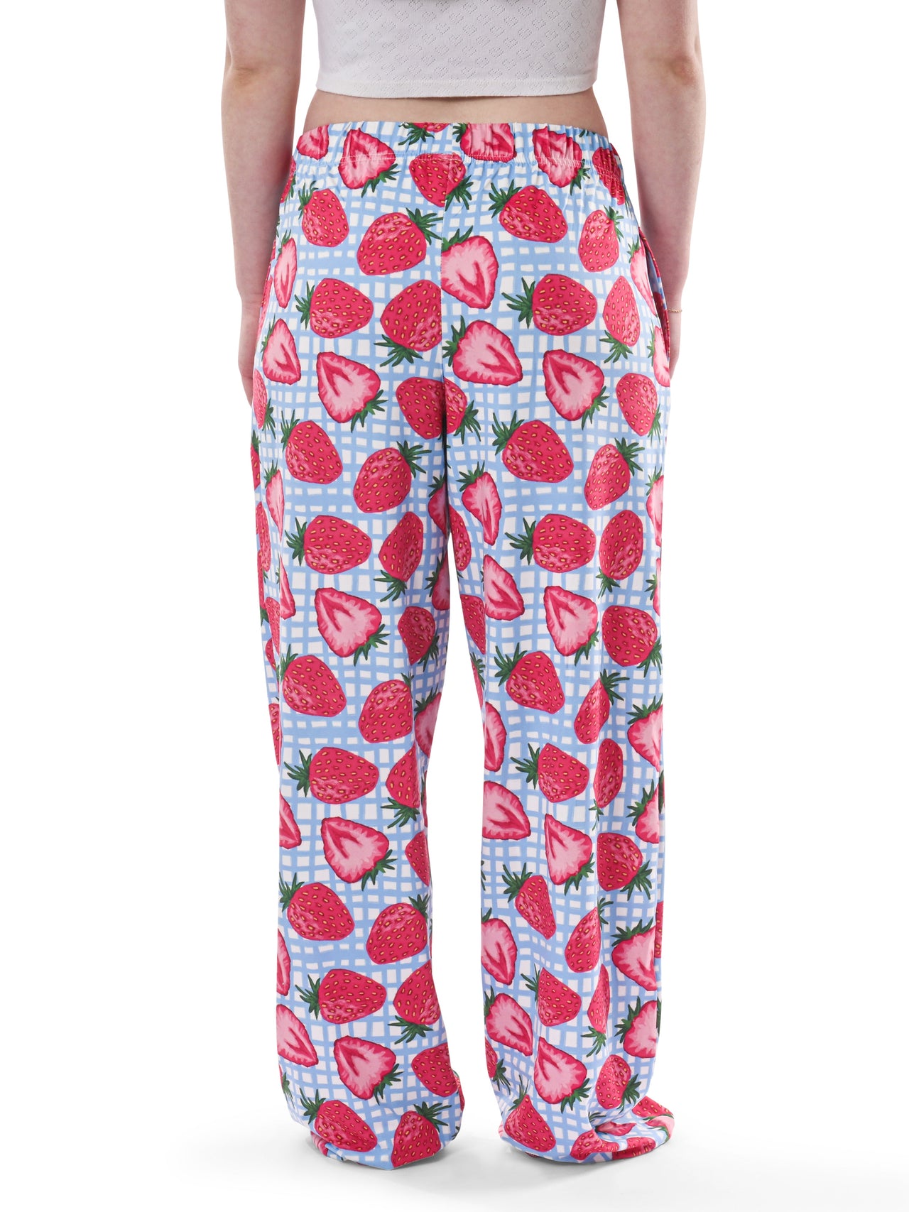 Strawberry Pajama Pants back view