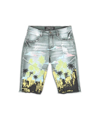 Thumbnail for Wavy Denim Shorts