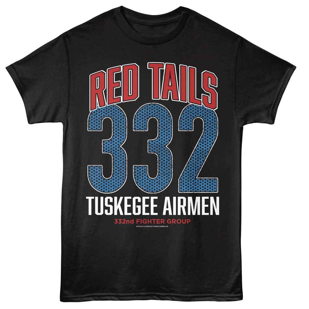TUSKEGEE AIRMEN-TUSKEGEE AIRMEN RED TAILS 332-BLACK ADULT S/S TSHIRT
