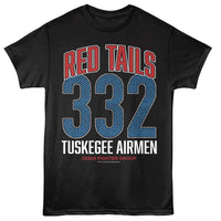 Thumbnail for TUSKEGEE AIRMEN-TUSKEGEE AIRMEN RED TAILS 332-BLACK ADULT S/S TSHIRT