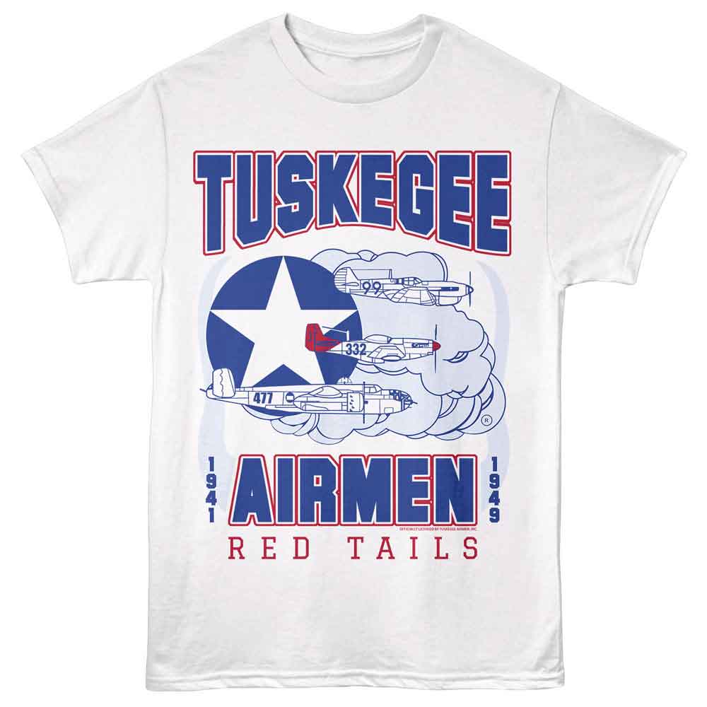 TUSKEGEE AIRMEN-TUSKEGEE AIRMEN PLANES-WHITE ADULT S/S TSHIRT