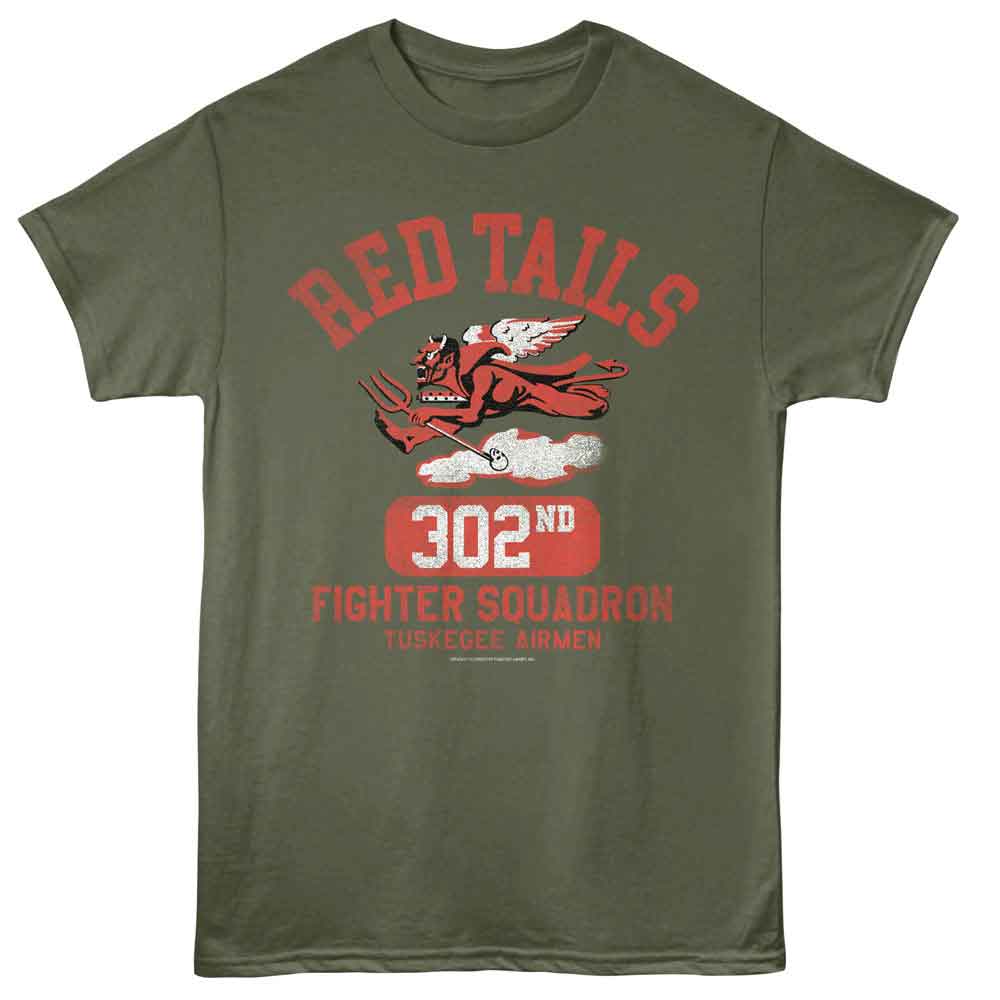 TUSKEGEE AIRMEN-TUSKEGEE AIRMEN 302ND FIGHTER SQUADRON-MILITARY GREEN ADULT S/S TSHIRT
