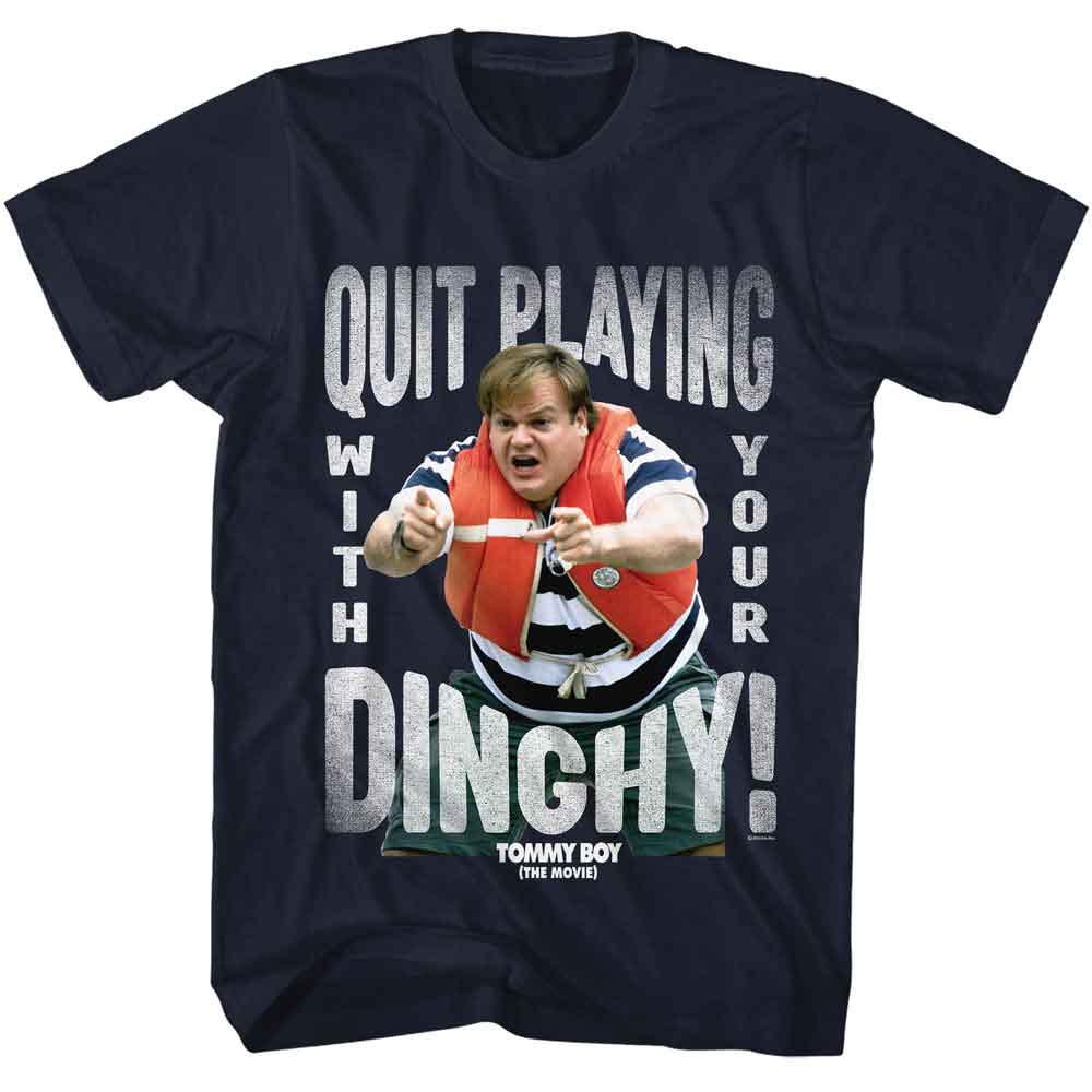 TOMMY BOY-TOMMY BOY QUIT PLAYING-NAVY ADULT S/S TSHIRT