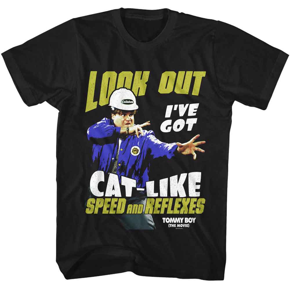 TOMMY BOY-TOMMY BOY CAT LIKE-BLACK ADULT S/S TSHIRT