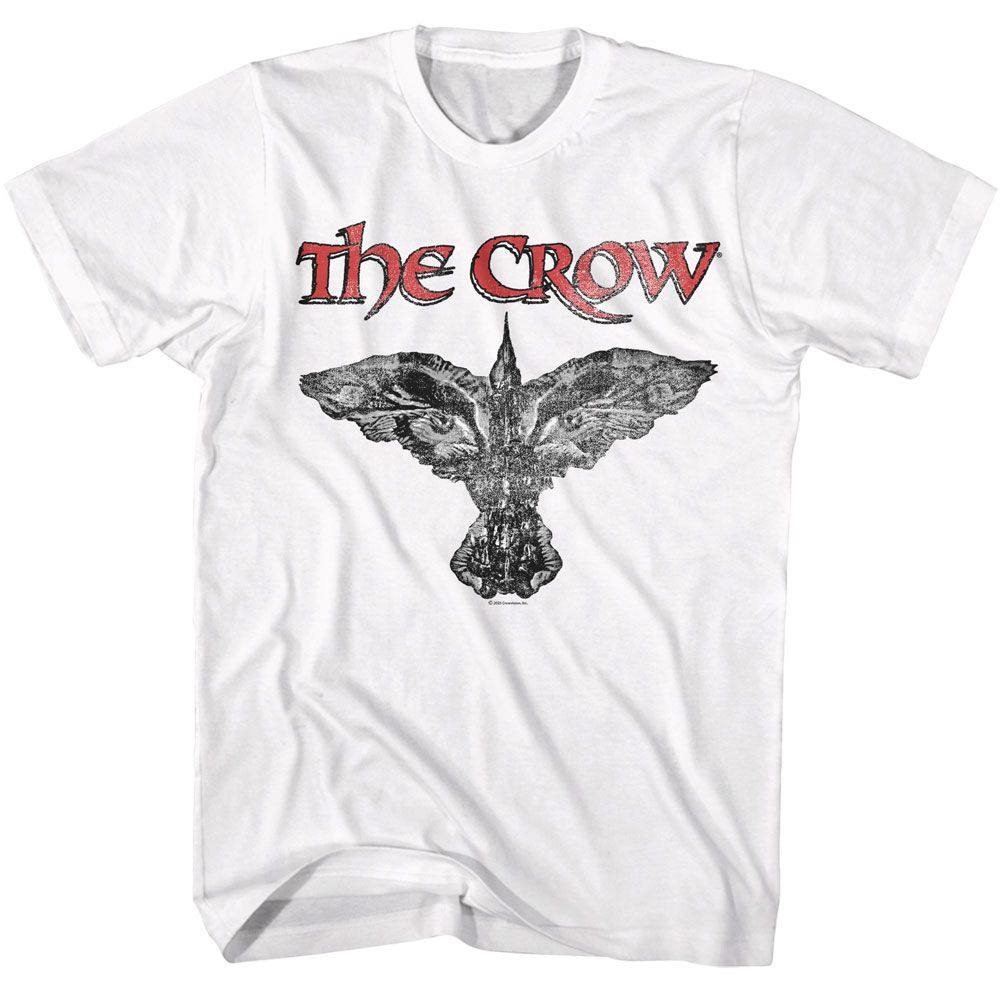 THE CROW-THE CROW LOGO AND CROW-WHITE ADULT S/S TSHIRT