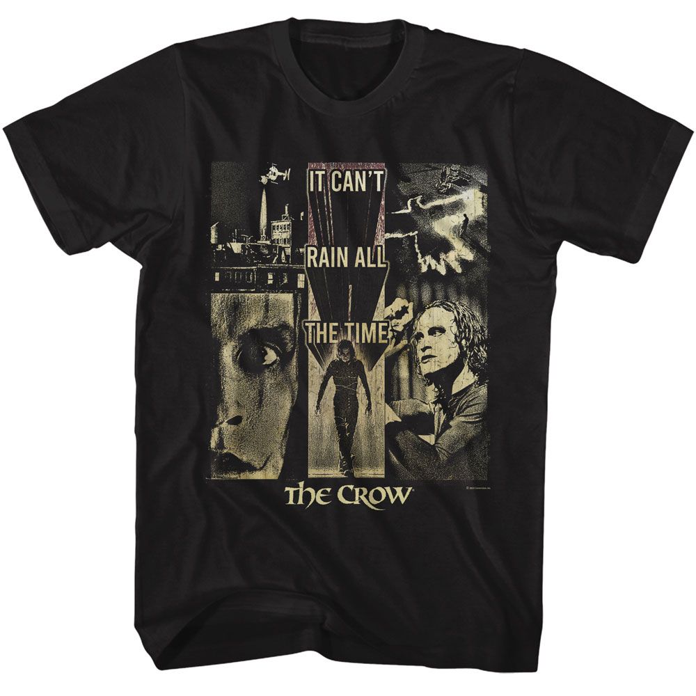 THE CROW-THE CROW CANT RAIN COLLAGE-BLACK ADULT S/S TSHIRT
