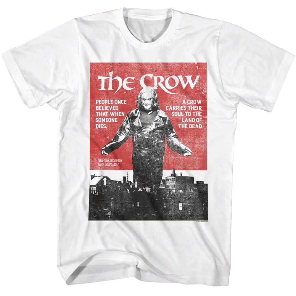 THE CROW-THE CROW VINTAGE POSTER-WHITE ADULT S/S TSHIRT