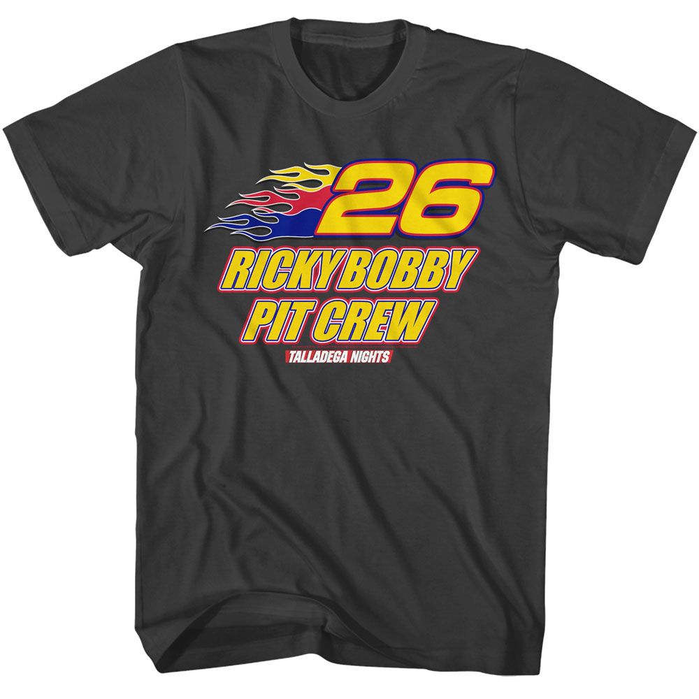 TALLADEGA NIGHTS-TALLADEGA NIGHTS RICKY BOBBY PIT CREW-SMOKE ADULT S/S TSHIRT