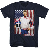 Thumbnail for TALLADEGA NIGHTS-TALLADEGA NIGHTS RB AND FLAG-NAVY ADULT S/S TSHIRT