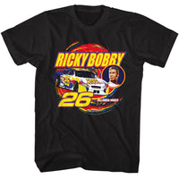 Thumbnail for TALLADEGA NIGHTS-TALLADEGA NIGHTS RICKY BOBBY SWIRL-BLACK ADULT S/S TSHIRT