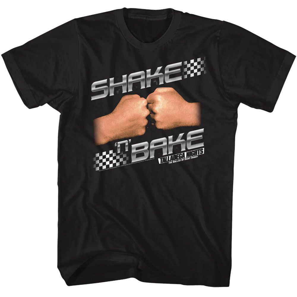 TALLADEGA NIGHTS-TALLADEGA NIGHTS SHAKE N BAKE-BLACK ADULT S/S TSHIRT