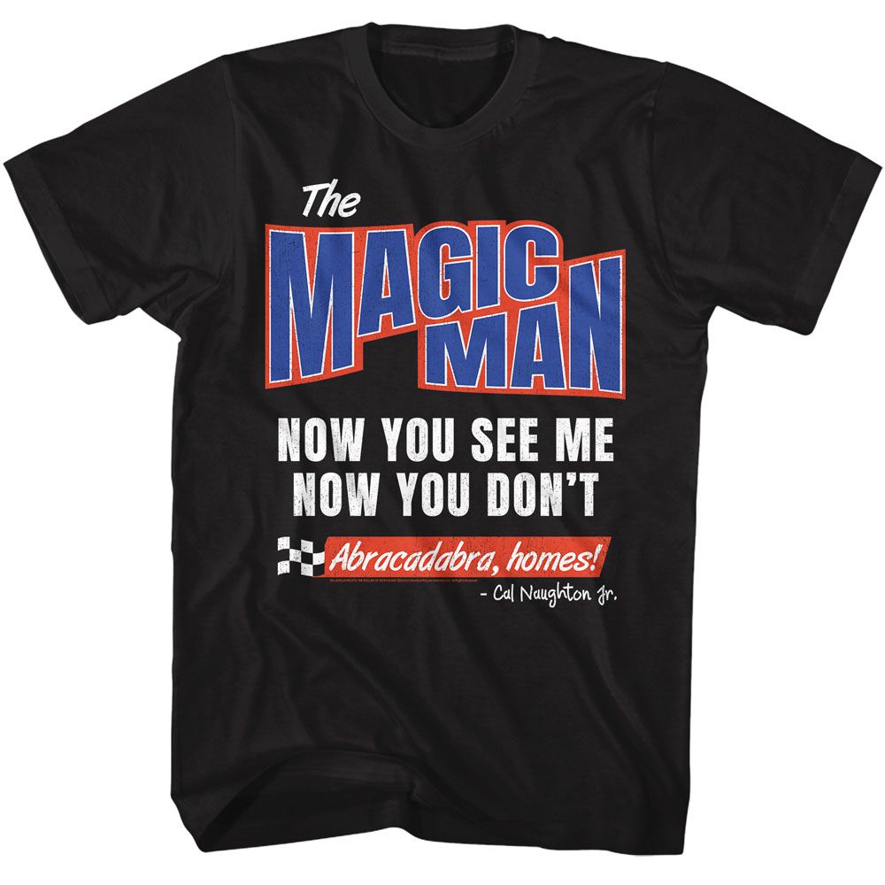 TALLADEGA NIGHTS-TALLADEGA NIGHTS MAGIC MAN-BLACK ADULT S/S TSHIRT