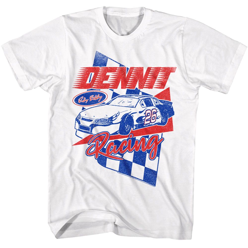 TALLADEGA NIGHTS-TALLADEGA NIGHTS DENNIT RACING-WHITE ADULT S/S TSHIRT