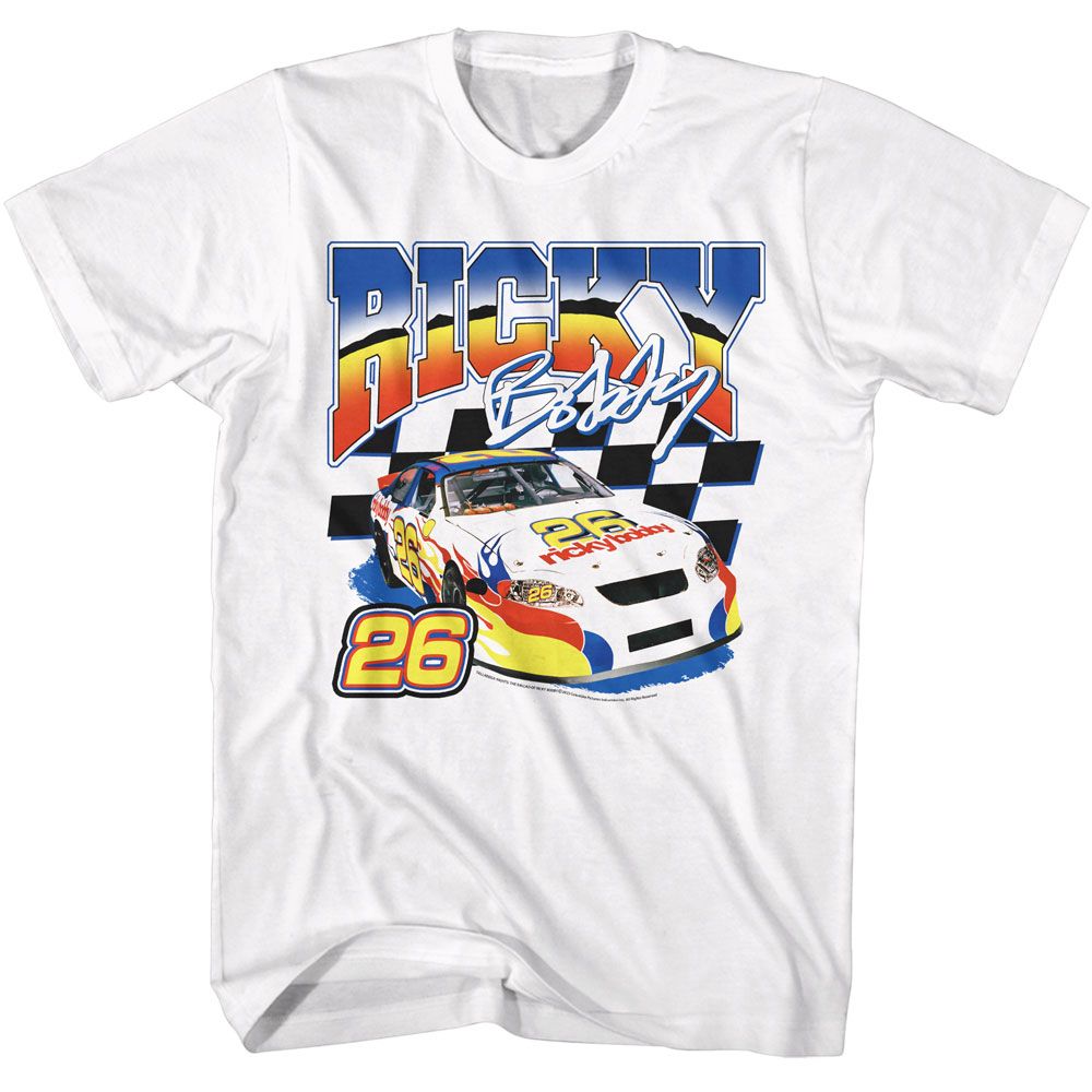 TALLADEGA NIGHTS-TALLADEGA NIGHTS VINTAGE RACING-WHITE ADULT S/S TSHIRT