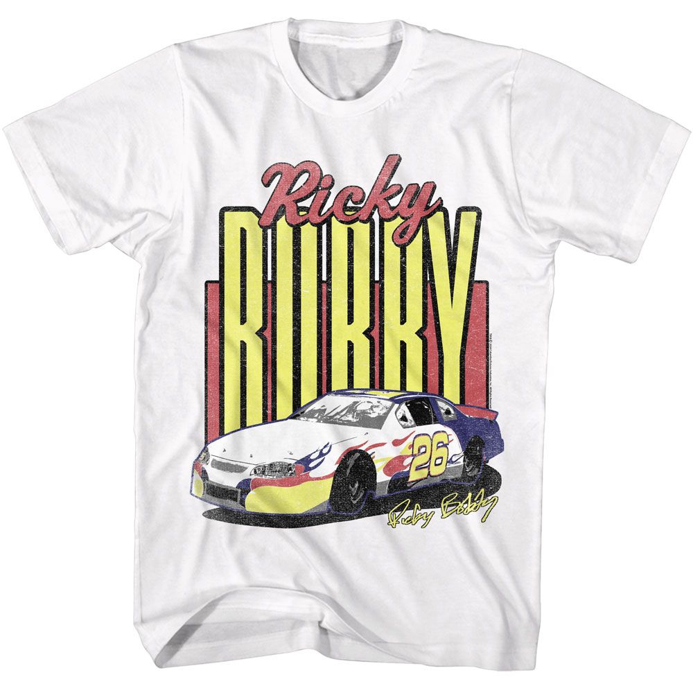 TALLADEGA NIGHTS-TALLADEGA NIGHTS TALL BOBBY-WHITE ADULT S/S TSHIRT