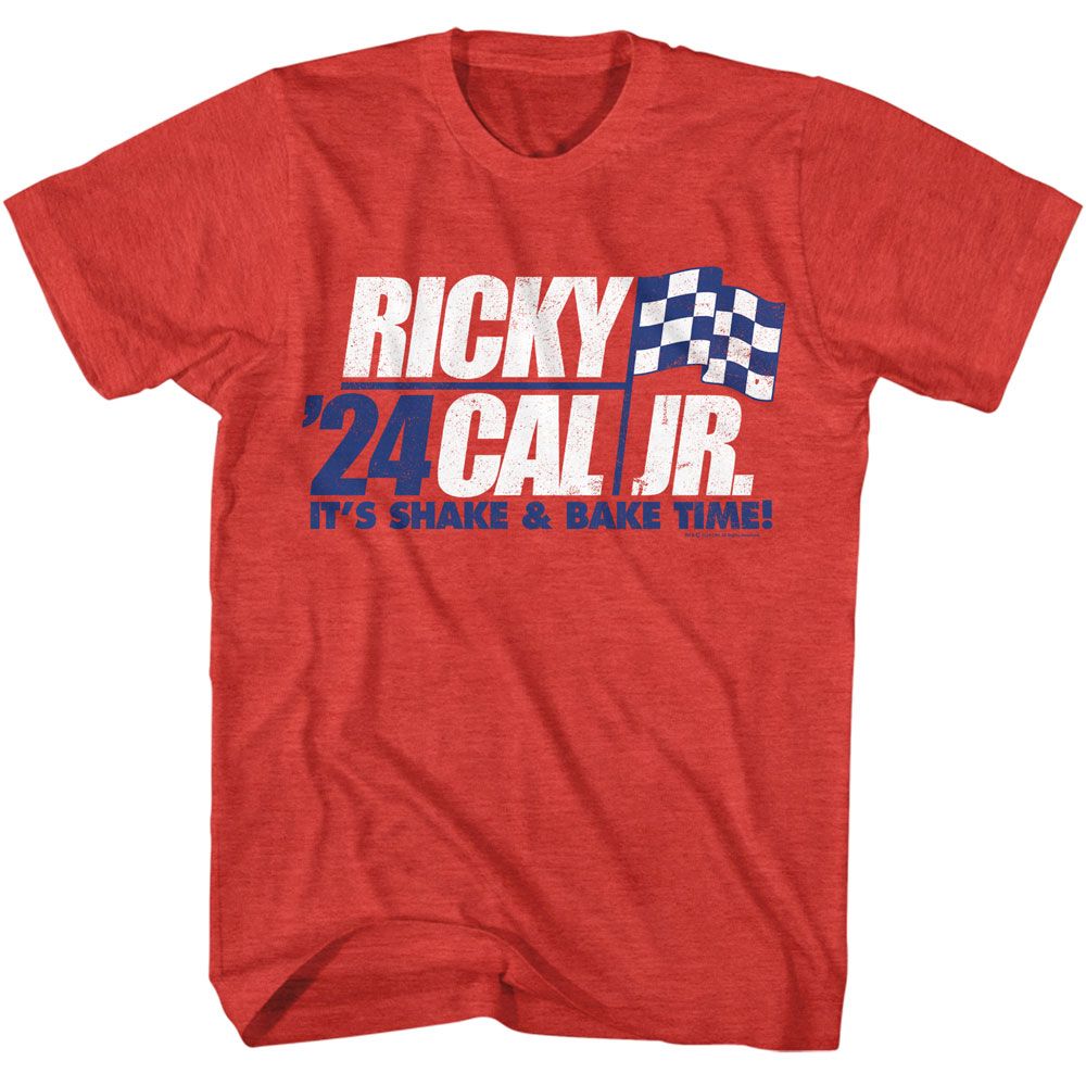 TALLADEGA NIGHTS-TALLADEGA NIGHTS BOBBY CAL JR 24-RED HEATHER ADULT S/S TSHIRT