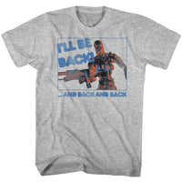 Thumbnail for TERMINATOR-BE BACK-GRAY HEATHER ADULT S/S TSHIRT